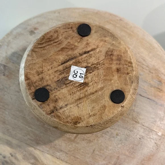 Handmade Wooden Two-Tier Display Stand with White Detailing - Picture 7 of 8